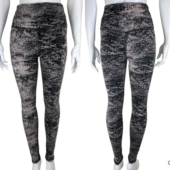 Athleta Women's Printed Elation Glades 7/8 Legging High Waisted Black Taupe M - Picture 4 of 16